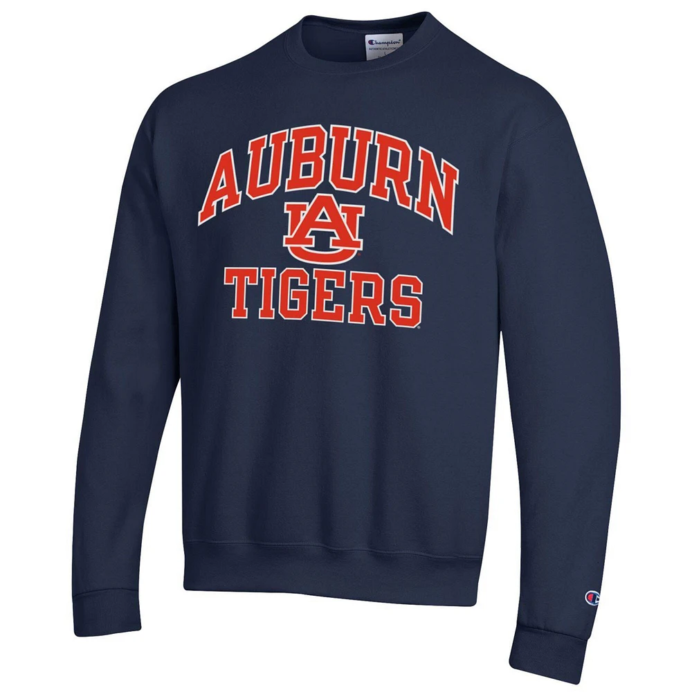 Men's Champion Navy Auburn Tigers High Motor Pullover Sweatshirt