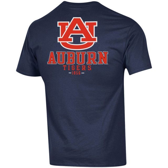 T-shirt Champion Navy Auburn Tigers Stack 2-Hit pour homme