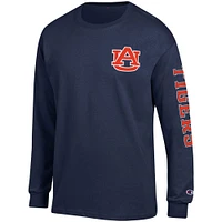 T-shirt à manches longues Champion Navy Auburn Tigers Team Stack pour homme