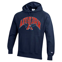 Men's Champion Navy Auburn Tigers Vault Late Night Reverse Weave Pullover Hoodie