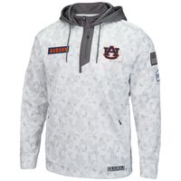 Men's Colosseum Arctic Camo Auburn Tigers OHT Military Appreciation Quarter-Zip Hoodie