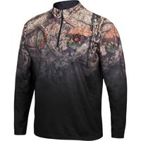 Men's Colosseum Black Auburn Tigers Mossy Oak Fleet II Quarter-Zip Jacket