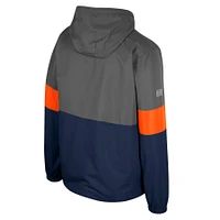 Blouson entièrement zippé Colosseum Charcoal Auburn Tigers Miles pour homme