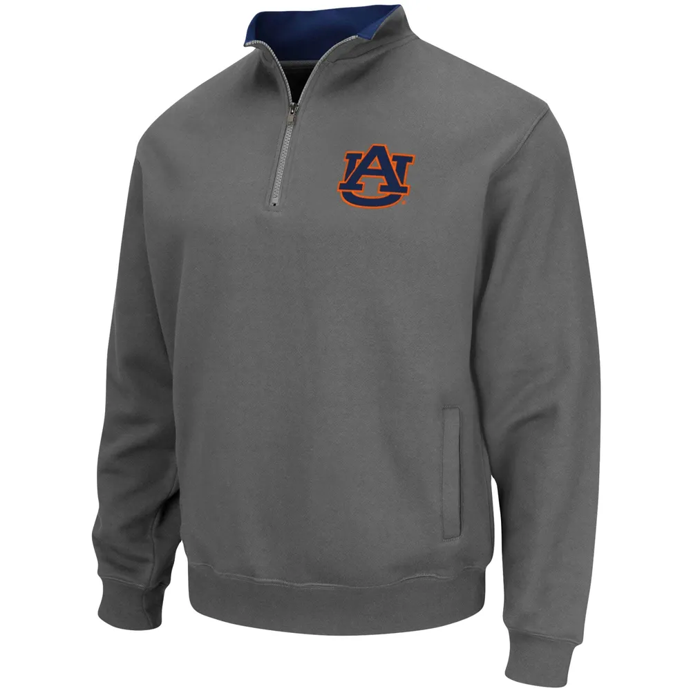 Men's Colosseum Charcoal Auburn Tigers Tortugas Logo Quarter-Zip Pullover Jacket