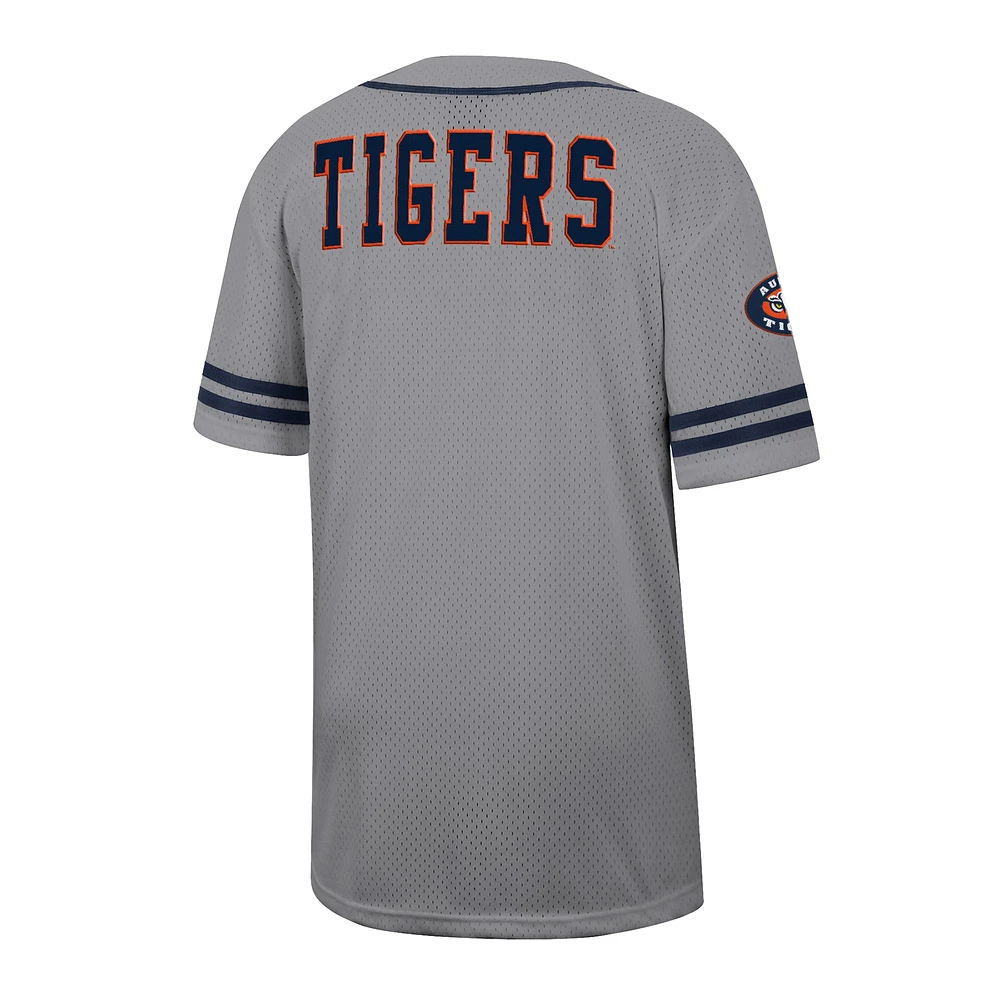 Men's Colosseum Gray Auburn Tigers Free Spirited Baseball Jersey