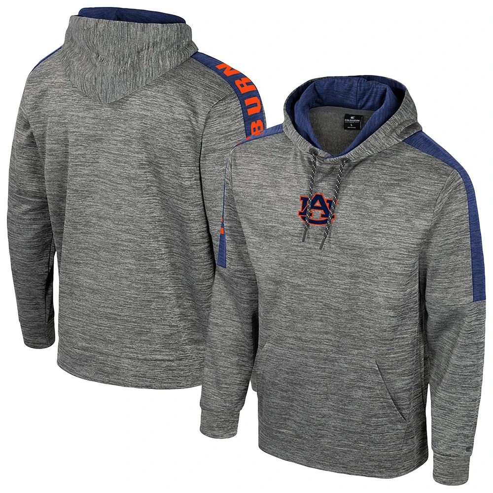 Men's Colosseum Heather Gray Auburn Tigers Dozer Pullover Hoodie