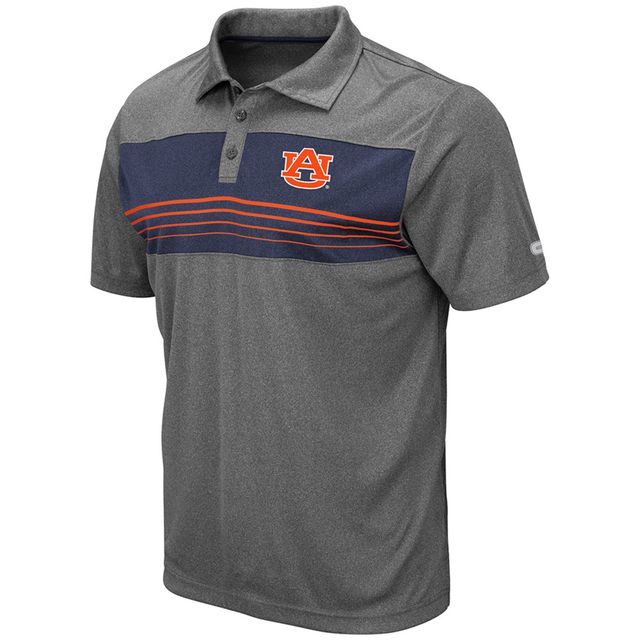 Polo Colosseum Heathered Charcoal Auburn Tigers Smithers pour homme