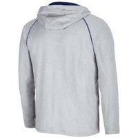 Men's Colosseum Heathered Gray Auburn Tigers Timeline Raglan Quarter-Zip Hoodie