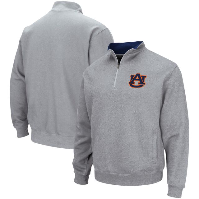 Veste Colosseum Heathered Grey Auburn Tigers Tortugas Team Logo Quarter-Zip Jacket pour homme