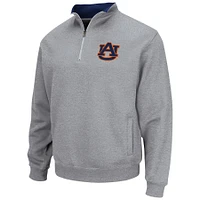 Men's Colosseum Heathered Gray Auburn Tigers Tortugas Team Logo Quarter-Zip Jacket