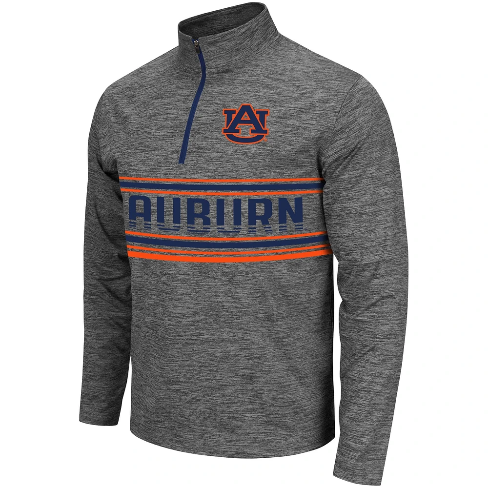 Veste à enfiler zippée quart de tour Brisk des Auburn Tigers Colosseum pour homme, gris chiné