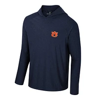 Men's Colosseum Navy Auburn Tigers Cloud Jersey Raglan Long Sleeve Hoodie T-Shirt