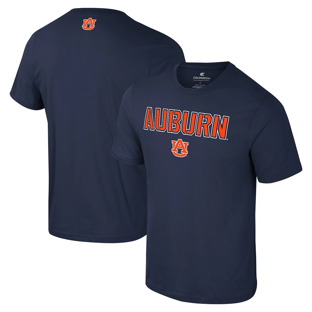 T-shirt Colosseum Navy Auburn Tigers Color Pop Active Blend pour hommes