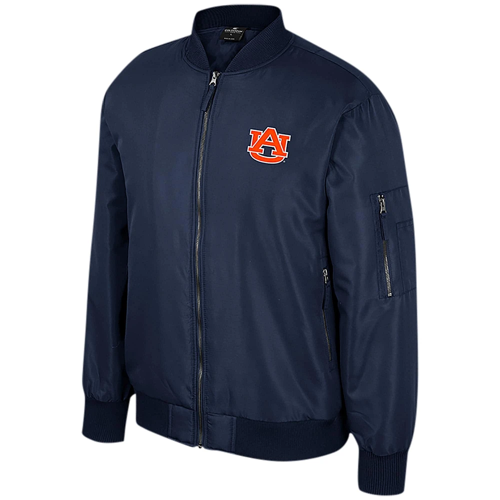 Men's Colosseum  Navy Auburn Tigers Full-Zip Bomber Jacket