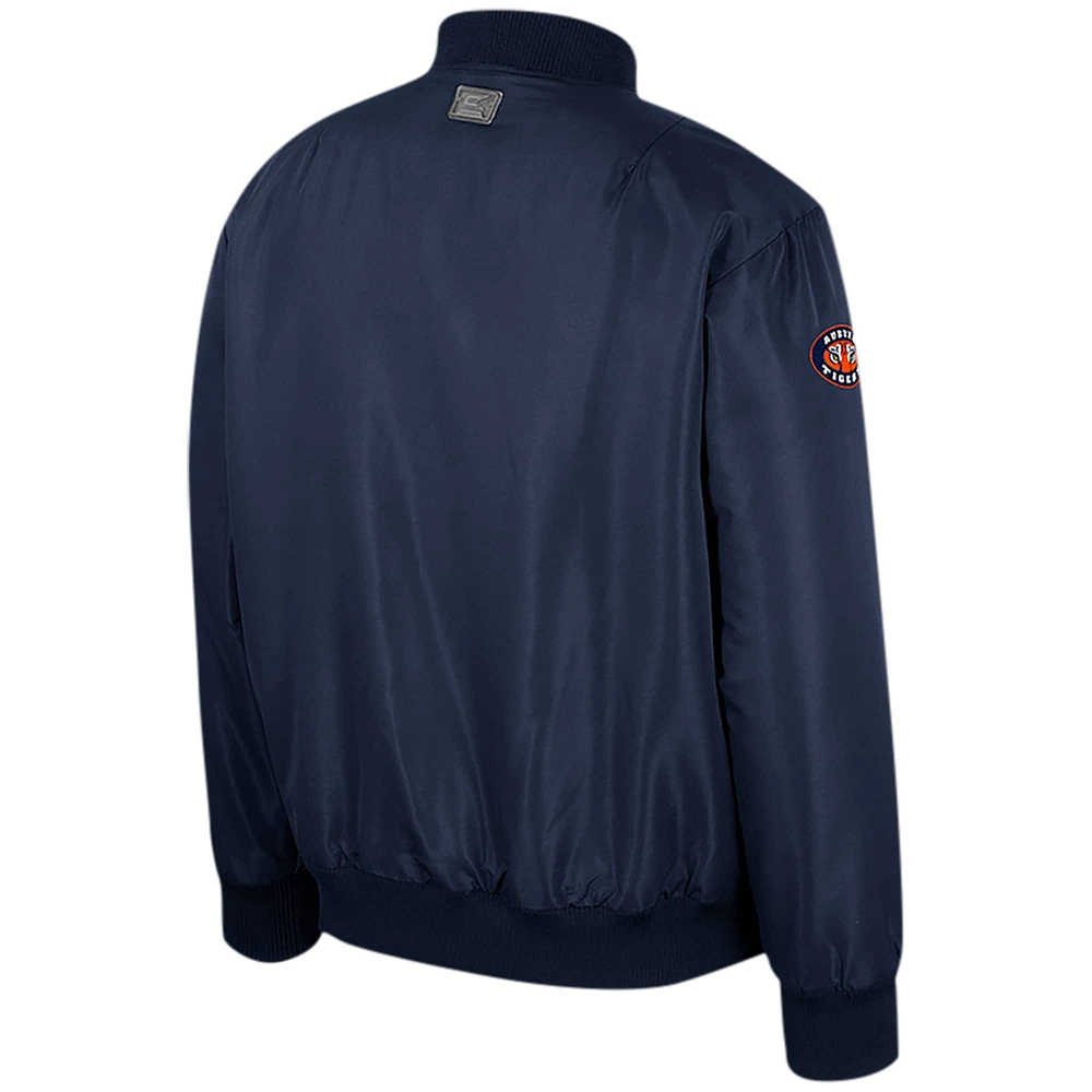 Men's Colosseum  Navy Auburn Tigers Full-Zip Bomber Jacket