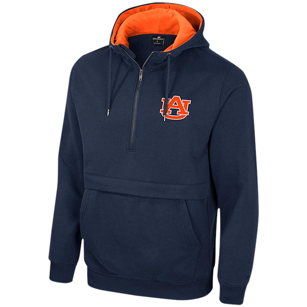 Sweat à capuche demi-zip Colosseum Navy Auburn Tigers pour homme