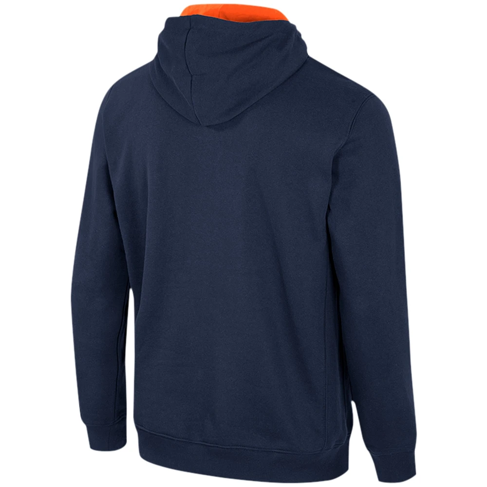 Men's Colosseum Navy Auburn Tigers Half-Zip Hoodie