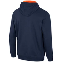 Men's Colosseum Navy Auburn Tigers Half-Zip Hoodie