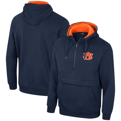 Men's Colosseum Navy Auburn Tigers Half-Zip Hoodie