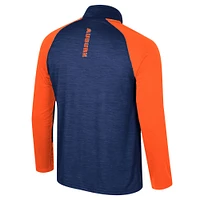 Men's Colosseum Navy Auburn Tigers Langmore Raglan Quarter-Zip Top