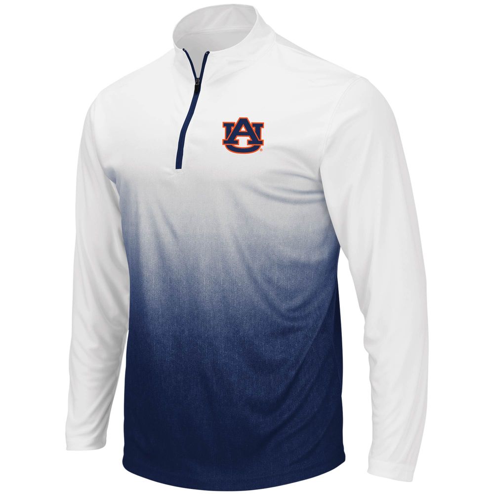 Men's Colosseum Navy Auburn Tigers Magic Team Logo Quarter-Zip Jacket