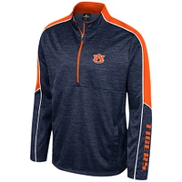 Veste à demi-glissière Colosseum Navy Auburn Tigers pour homme