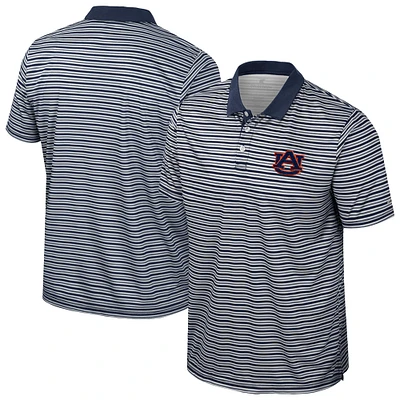 Men's Colosseum Navy Auburn Tigers Striped Polo