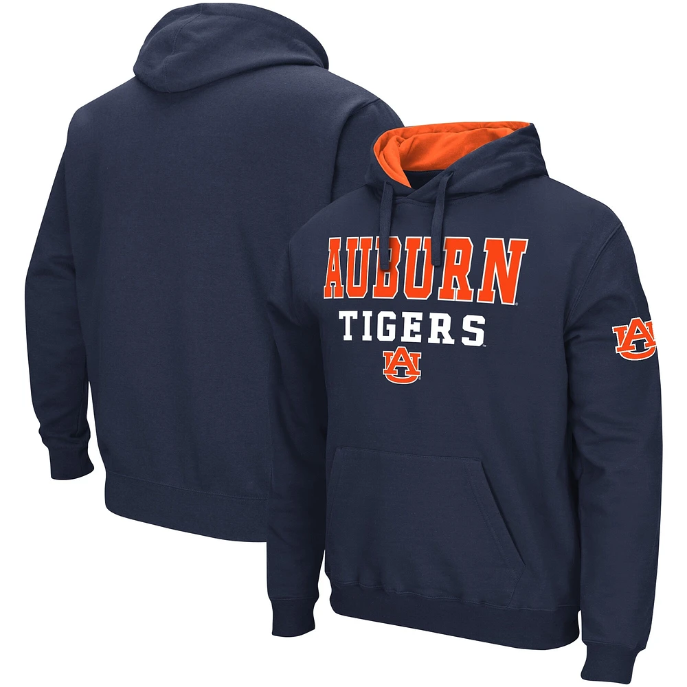 Men's Colosseum Navy Auburn Tigers Sunrise Pullover Hoodie