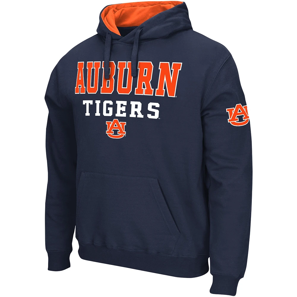 Men's Colosseum Navy Auburn Tigers Sunrise Pullover Hoodie