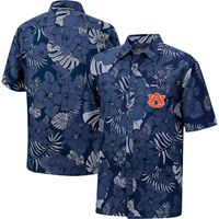 Men's Colosseum Navy Auburn Tigers The Dude Camp Button-Up Shirt