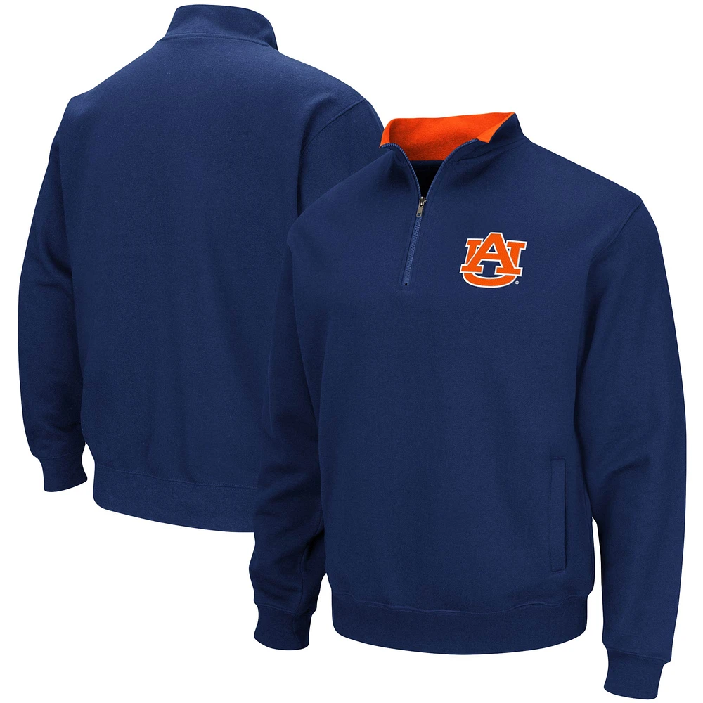 Men's Colosseum Navy Auburn Tigers Tortugas Logo Quarter-Zip Pullover Jacket