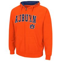 Men's Colosseum Orange Auburn Tigers Arch & Logo 3.0 Full-Zip Hoodie