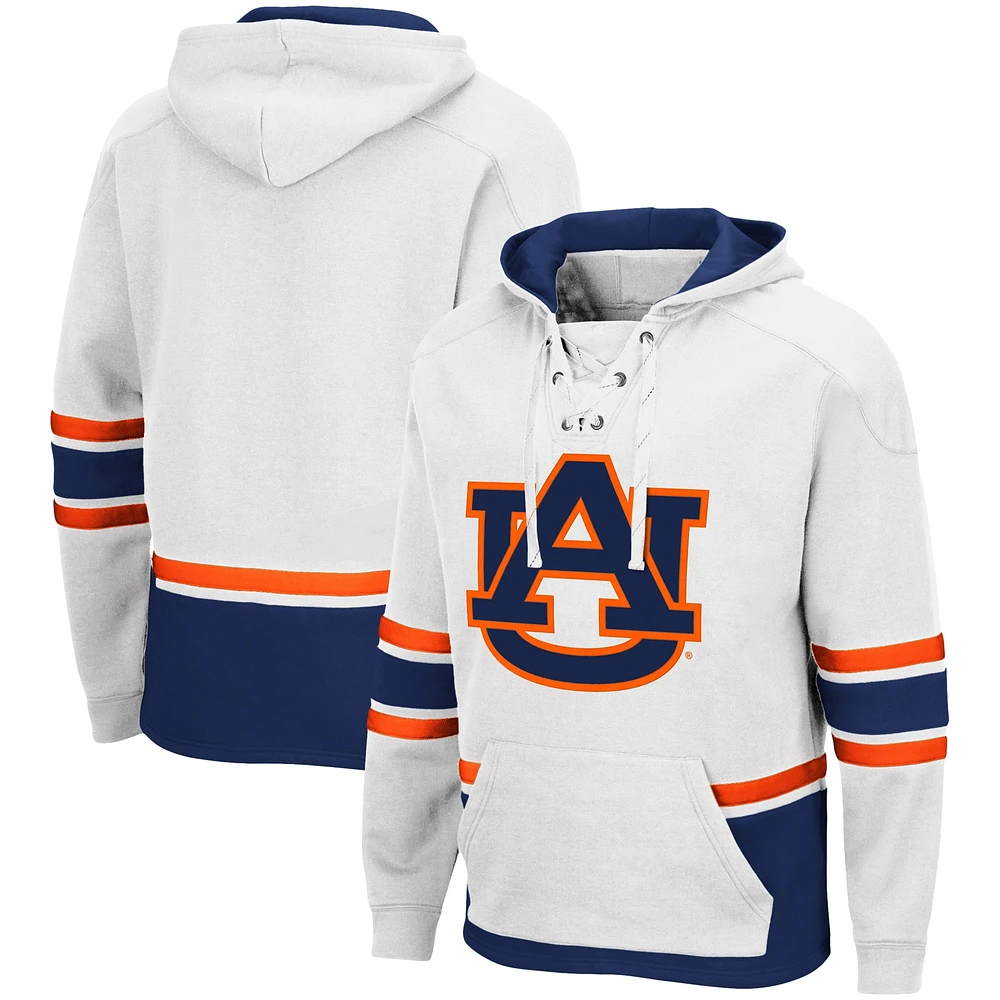 Sweat à capuche Colosseum White Auburn Tigers Lace Up 3.0 pour homme