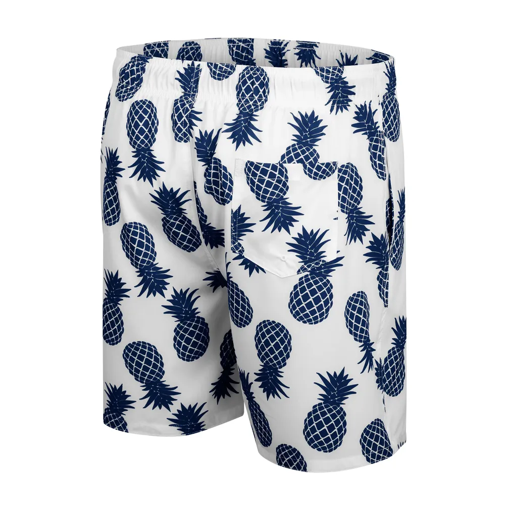 Men's Colosseum White Auburn Tigers Pineapples Swim Shorts