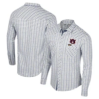 Chemise à manches longues et boutons-pression Colosseum x Wrangler White Auburn Tigers pour hommes