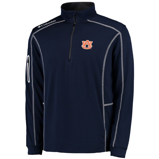 Columbia Golf Navy Auburn Tigers Shotgun Quarter-Zip Pull pour homme