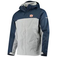 Men's Columbia Gray/Navy Auburn Tigers Glennaker Storm Full-Zip Jacket