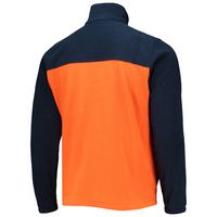 Men's Columbia Navy/Orange Auburn Tigers Flanker III Fleece Team Full-Zip Jacket