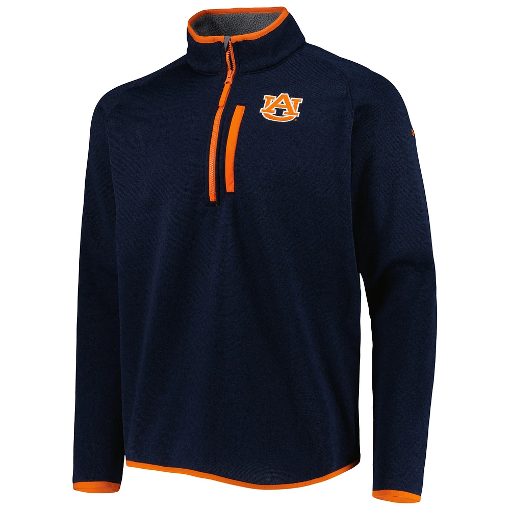 Men's Columbia Navy Auburn Tigers Canyon Point Omni-Shield Raglan Half-Zip Top