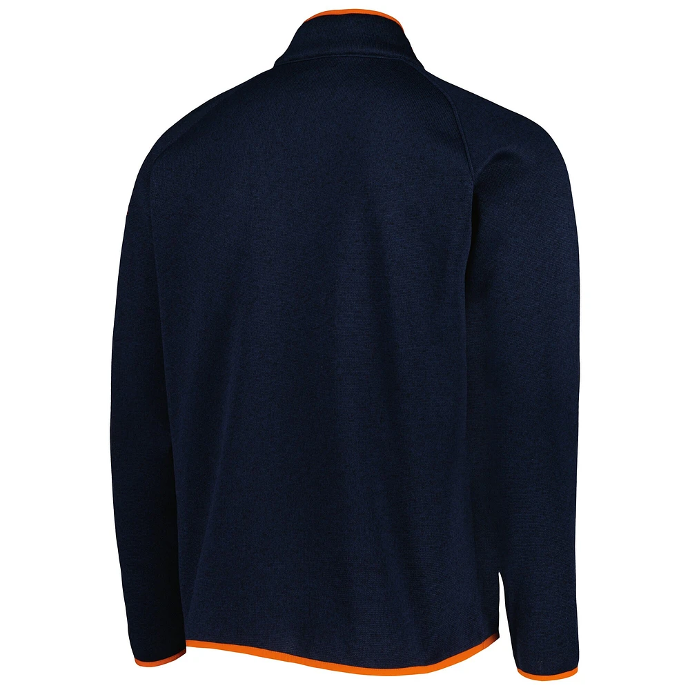 Men's Columbia Navy Auburn Tigers Canyon Point Omni-Shield Raglan Half-Zip Top