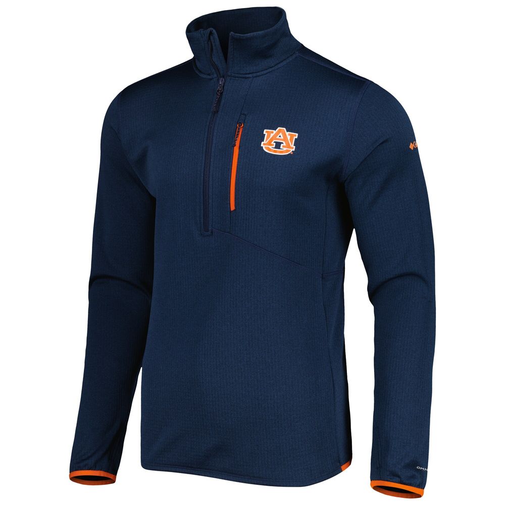 Men's Columbia Navy Auburn Tigers Park View Omni-Wick Half-Zip Top