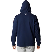 Sweat à capuche Columbia Navy Auburn Tigers PFG Fish Flag II pour hommes