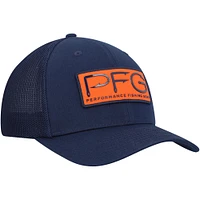 Men's Columbia Navy Auburn Tigers PFG Hooks Flex Hat