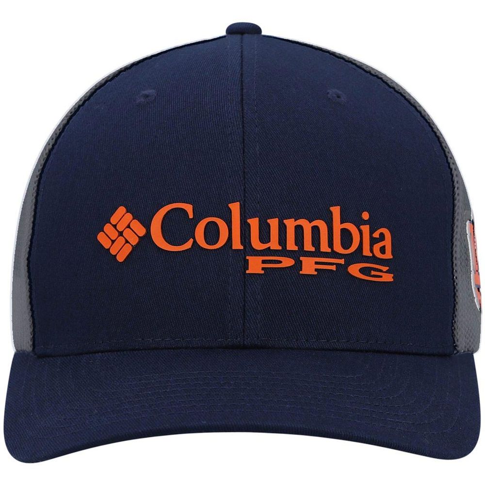 Men's Columbia Navy Auburn Tigers PFG Snapback Adjustable Hat