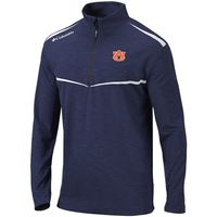 Men's Columbia Navy Auburn Tigers Scorecard Quarter-Zip Jacket