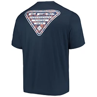 T-shirt Columbia Navy Auburn Tigers Terminal Tackle Omni-Shade pour homme