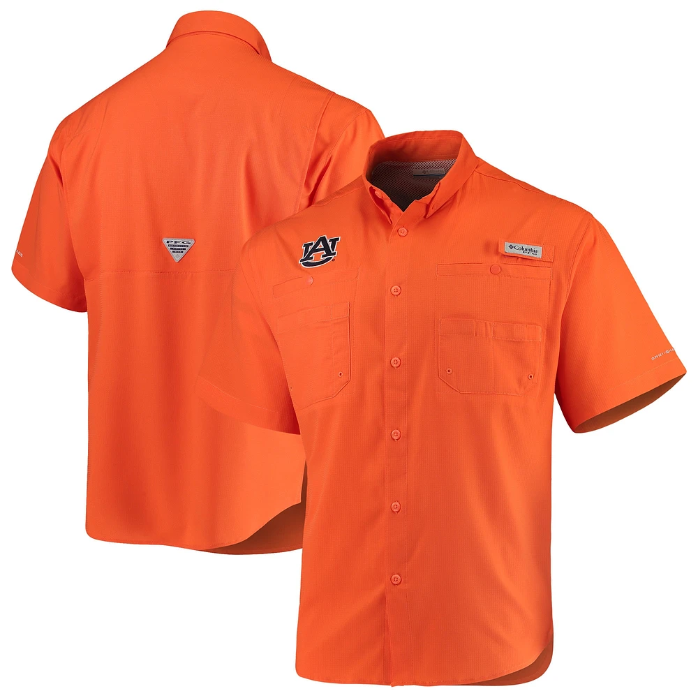 Men's Columbia Orange Auburn Tigers PFG Tamiami Shirt