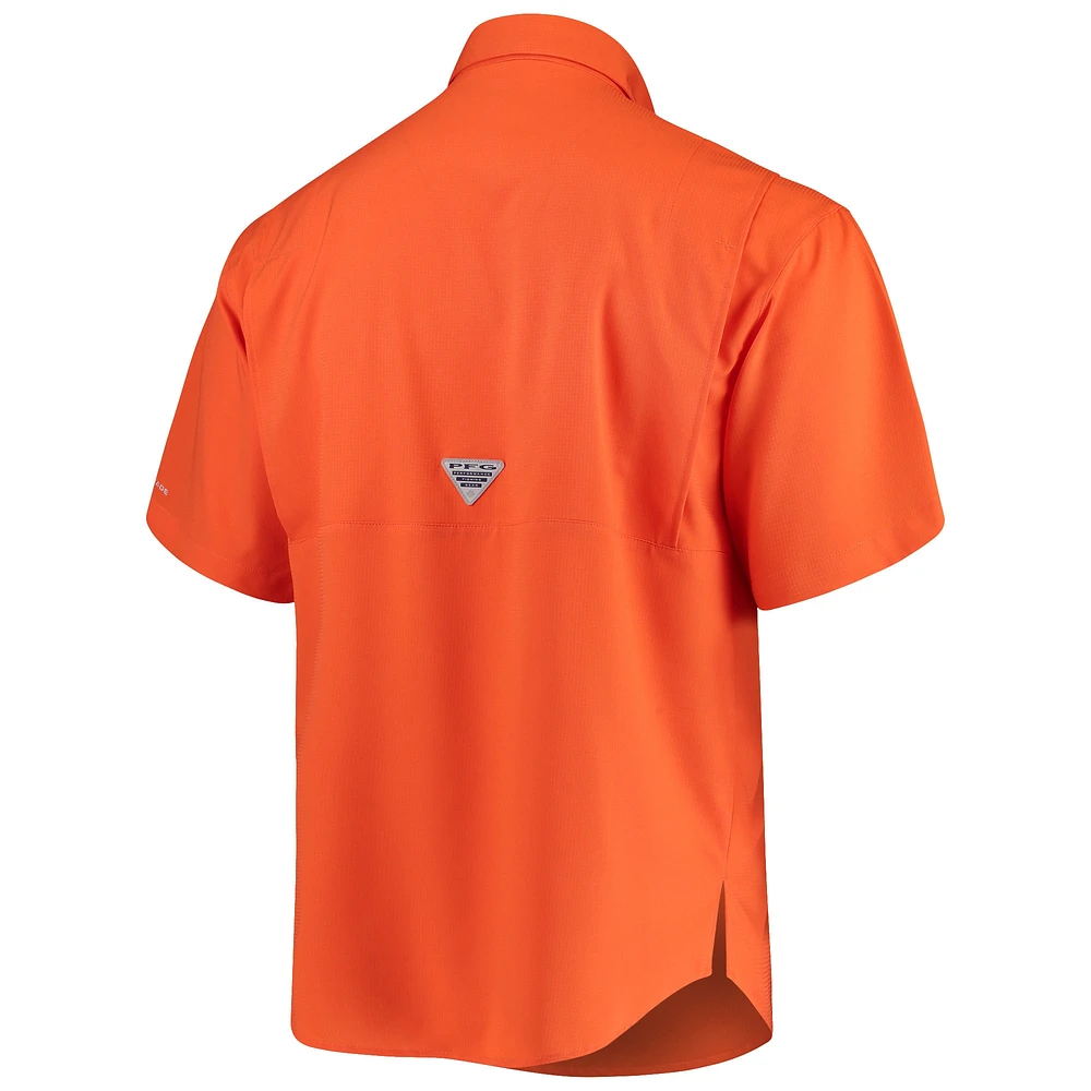 Men's Columbia Orange Auburn Tigers PFG Tamiami Shirt