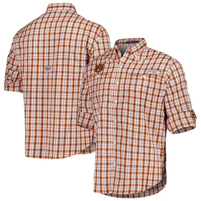 Auburn Tigers Columbia Super Tamiami Omni-Wick Long Sleeve Button-Down Shirt - Orange
