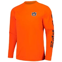 T-shirt à manches longues Columbia Orange Auburn Tigers Terminal Tackle Omni-Shade Raglan pour homme